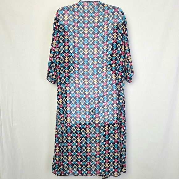 LuLaRoe Aztec Geometric Print Kimono M - Picture 6 of 9